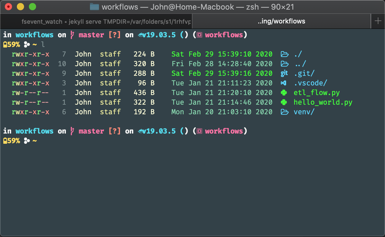 Image of my terminal
